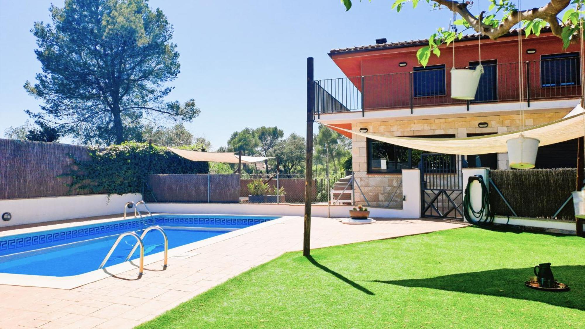 Morera Blanca Piscina, Barbacoa, Chill-Out San Mateu de Bages ภายนอก รูปภาพ